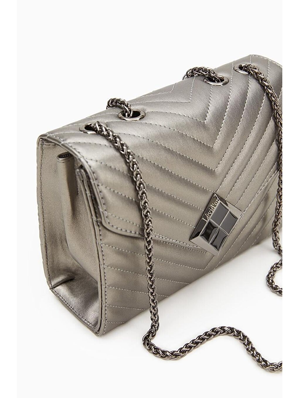 Gri Platin Kadın Omuz Çantası 930076-1