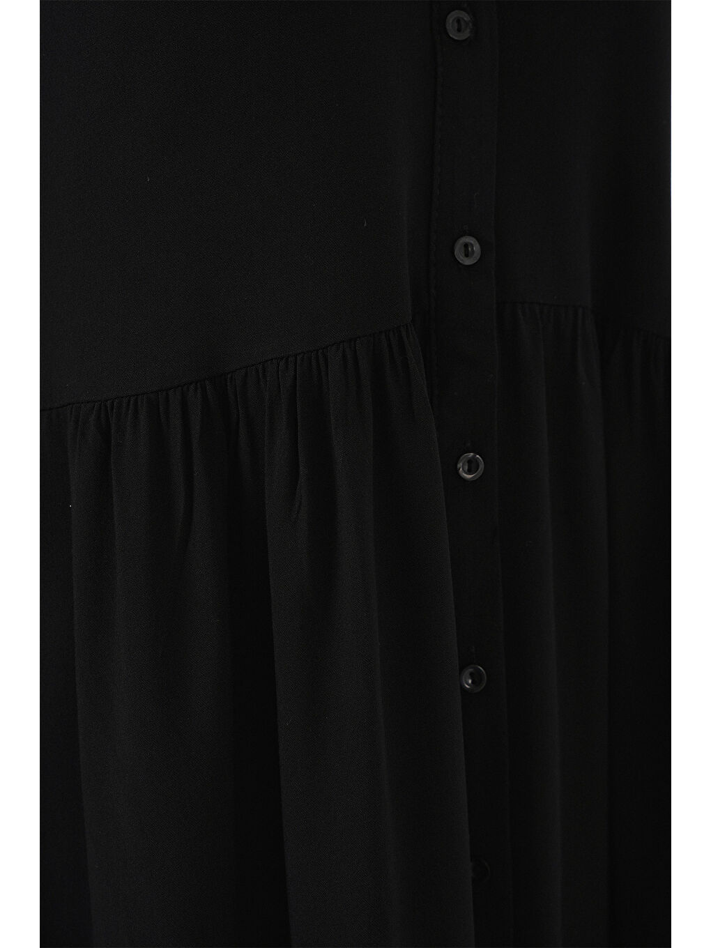 Kadın Sıfır Kol Midi Elbise 2563 - Siyah-4