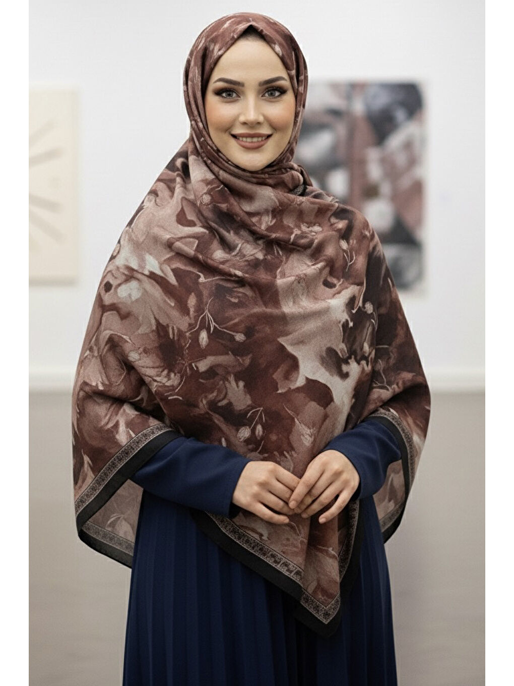 Pembe Soft Mist Serisi Pamuk Şal Somon - 27985-SOMON