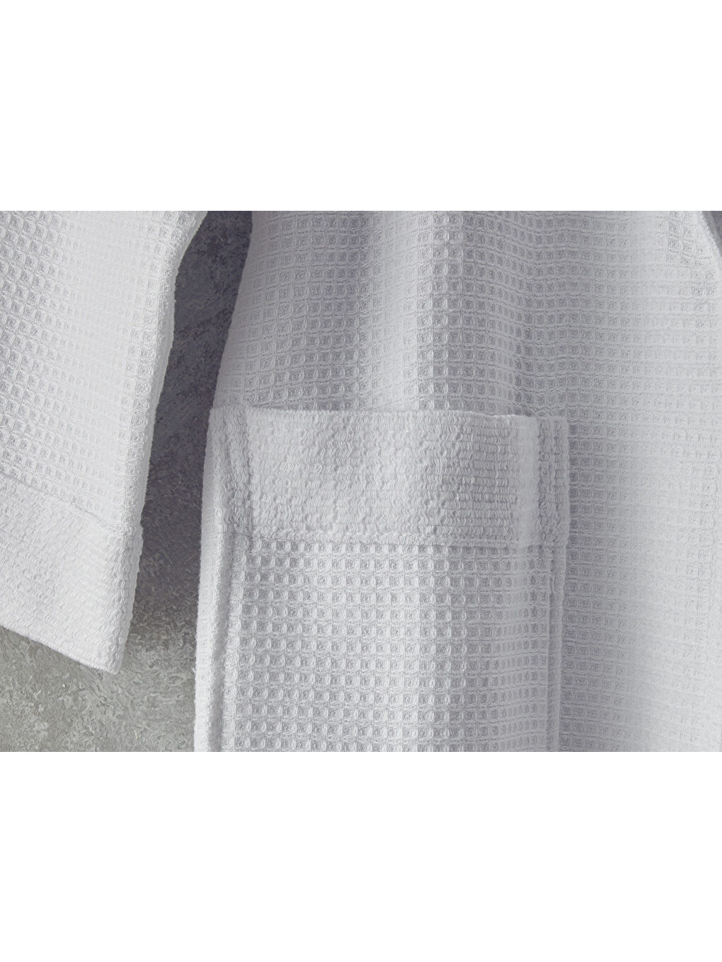 Como %100 Pamuklu Pike Bornoz Takımı Beyaz-2