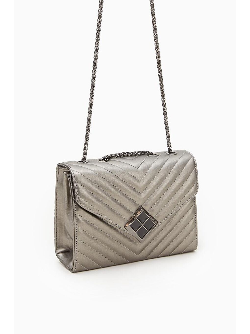 Gri Platin Kadın Omuz Çantası 930076-3