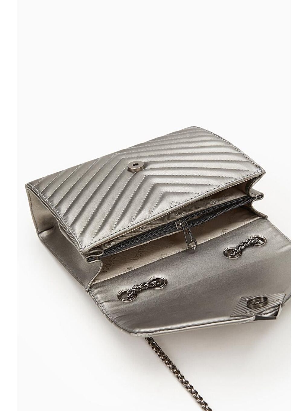 Gri Platin Kadın Omuz Çantası 930076-4