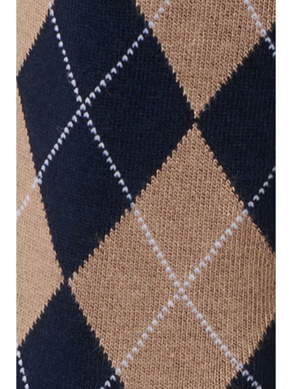 Erkek Lacivert-Bej Desenli Lacivert Bej Bambulu Casual Çorap-1