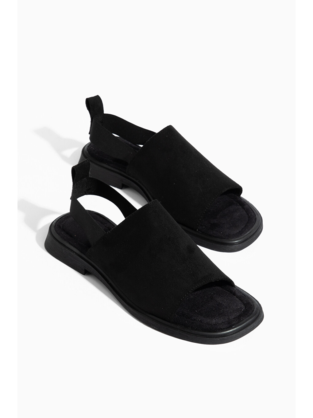 Siyah D1101 Günlük Ortopedik Kadın Sandalet-1
