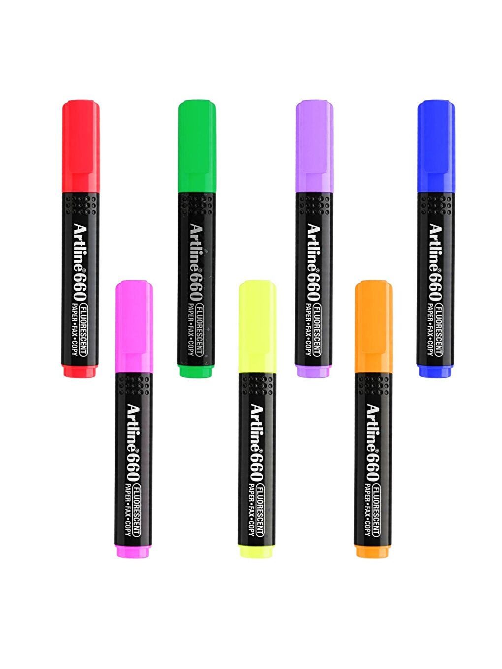 Fosforlu Kalem Kesik Uç Neon Renkler 7 Renk Set