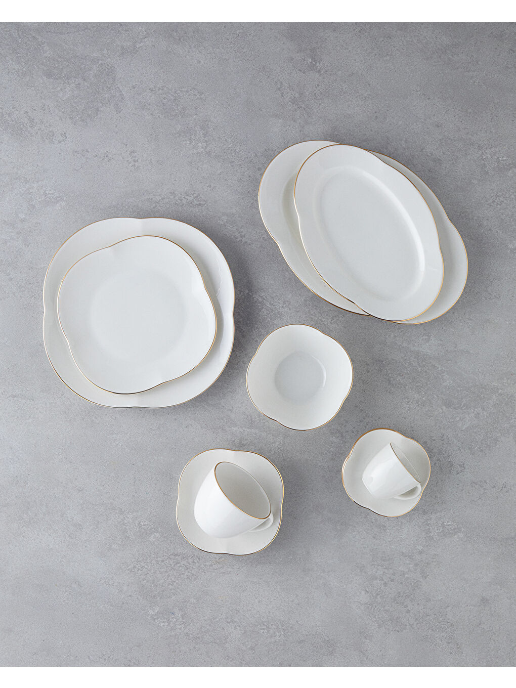 Sarı Aren Porselen 4 Parça 2 Kişilik Kahve Fincan Takımı 80 ml Gold-4