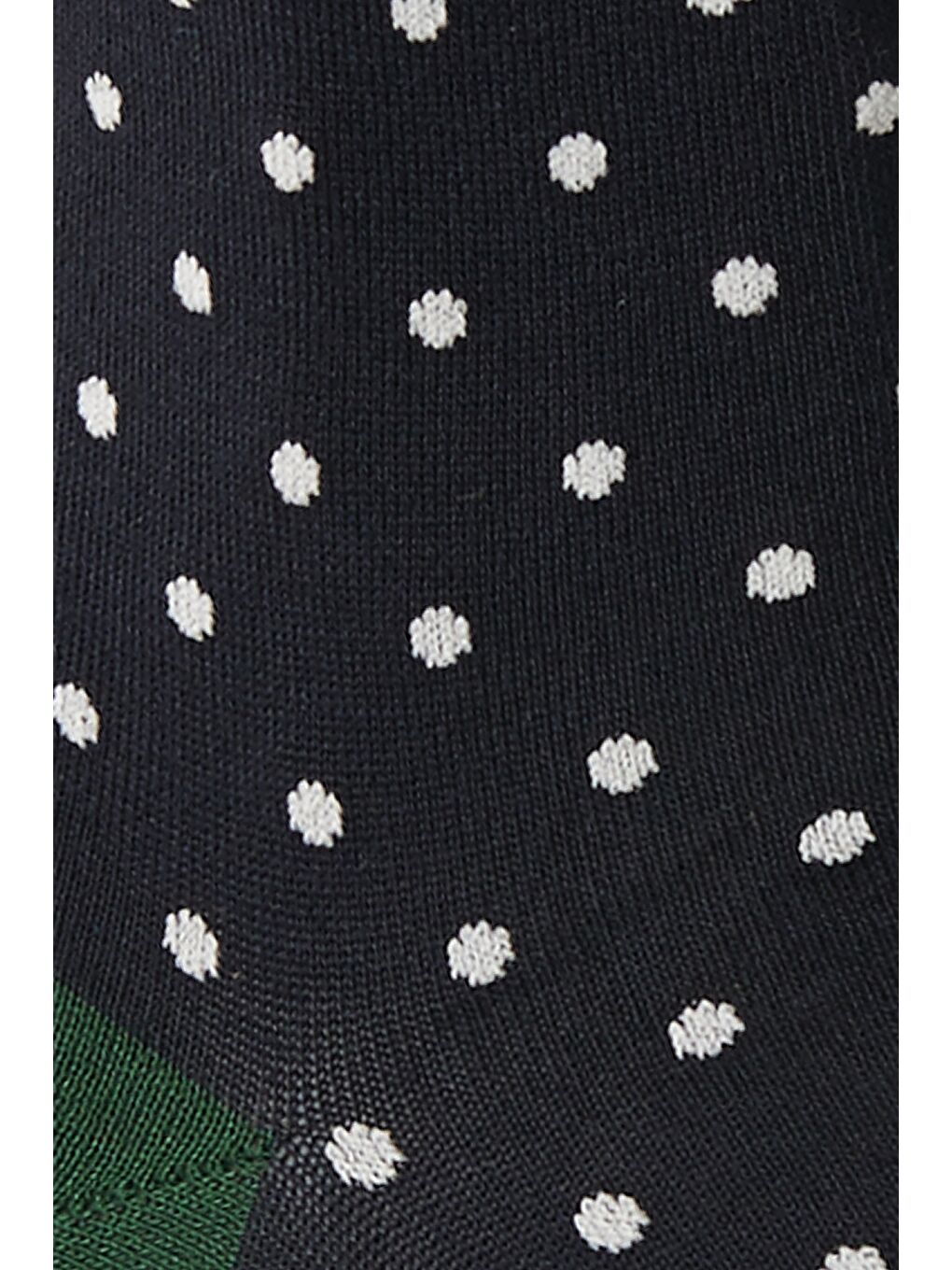 Erkek Lacivert Lacivert Desenli Uzun Soket Çorap-1