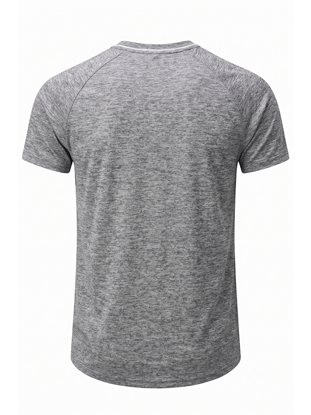 Gri Erkek Spor Tişört Fitness Antrenman Tişörtü Oval Kesim Elastanlı Süprem Reglan Kol OVAL-T22-2
