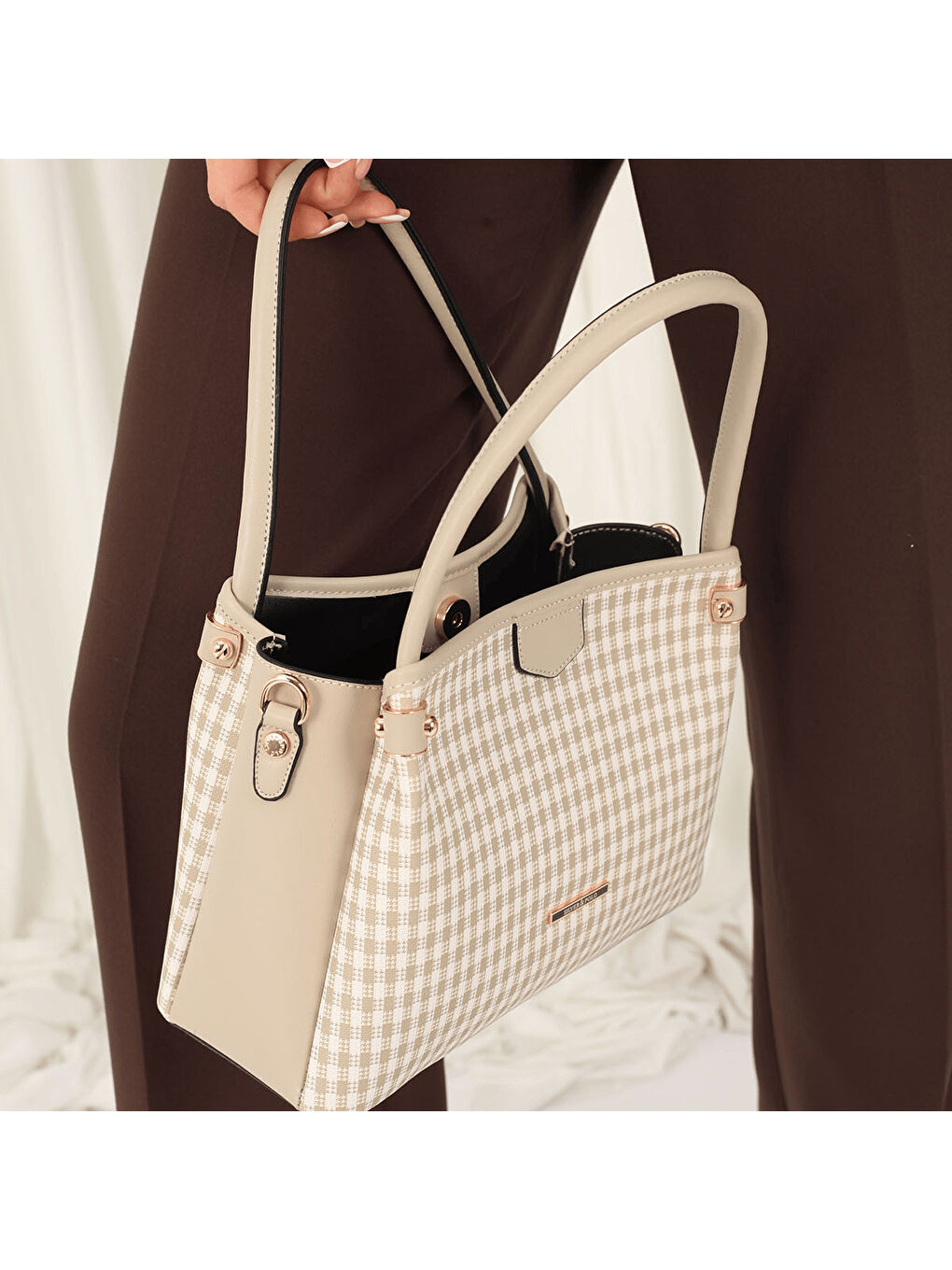 Kadın SP1254-M191 SILVER POLO Omuz Çantası Kum Beji-Kum-1