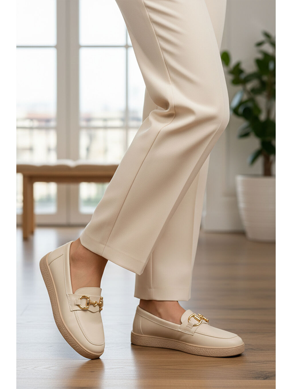 Bej Hafif Esnek Kadın Casual Ayakkabı B-02 Z-2