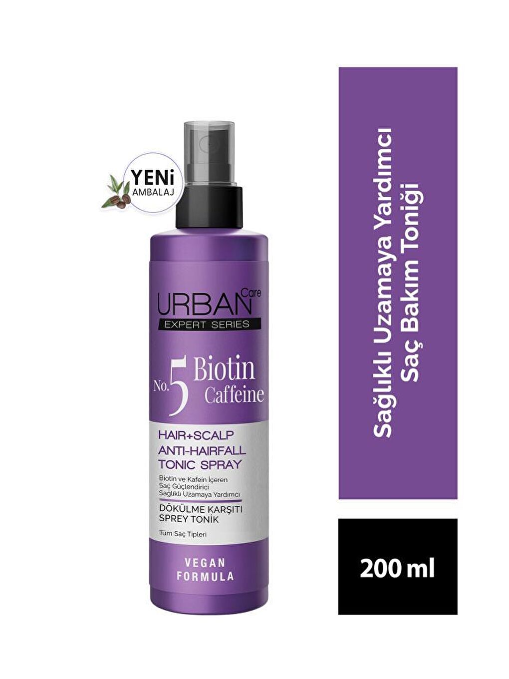 Urban Care Expert Biotin ve Kafein Dökülme Karşıtı Saç Toniği X2 Adet - Vegan - 200 ML + 200 ML