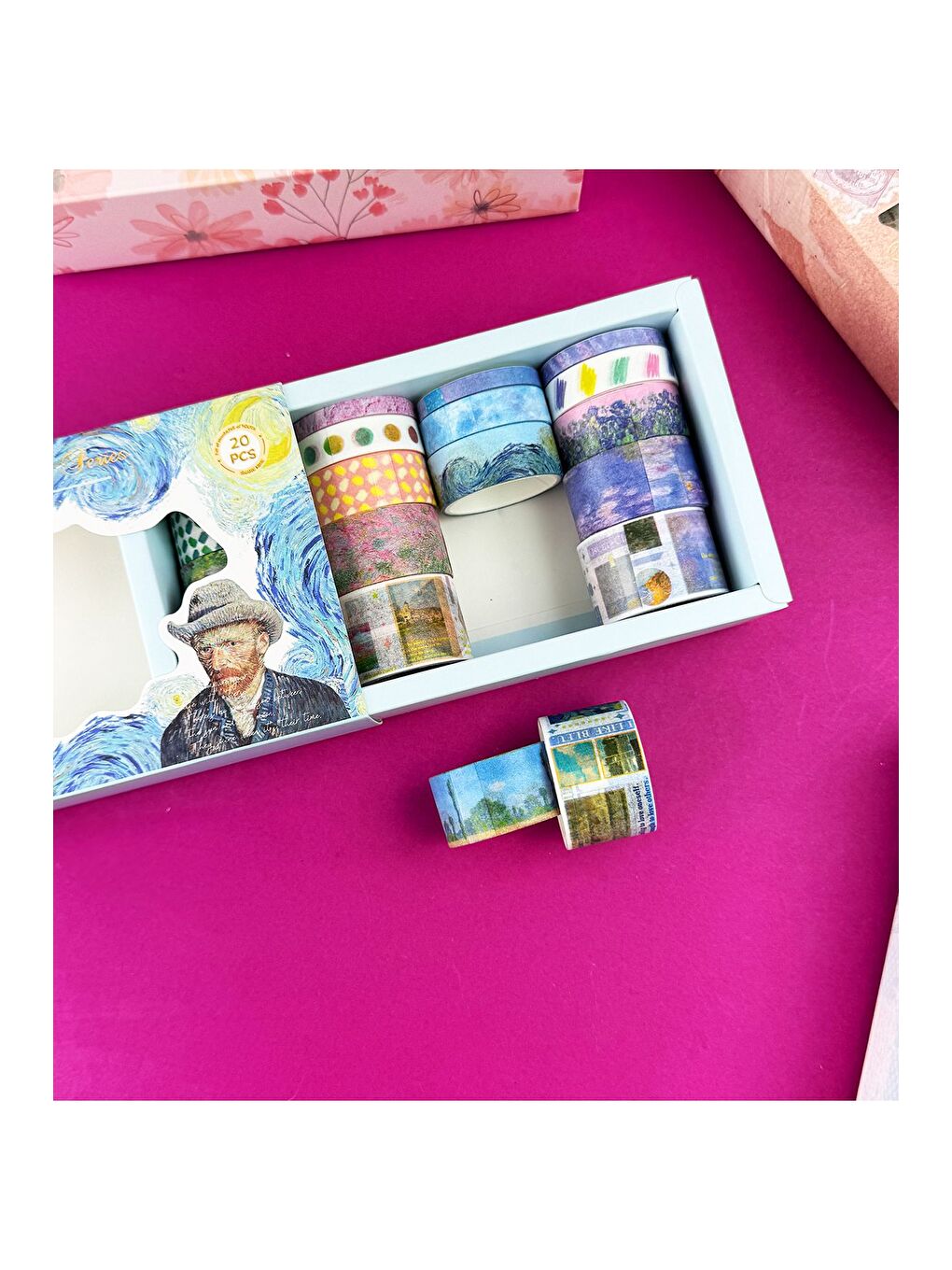 20 li Dekor Kağıt Bant Seti Vangogh-1