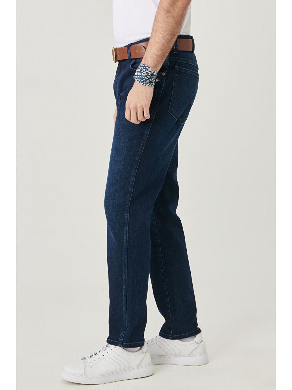 Lacivert Bryson Skinny Fit Düşük Bel Denim Esnek  Jean Pantolon-4