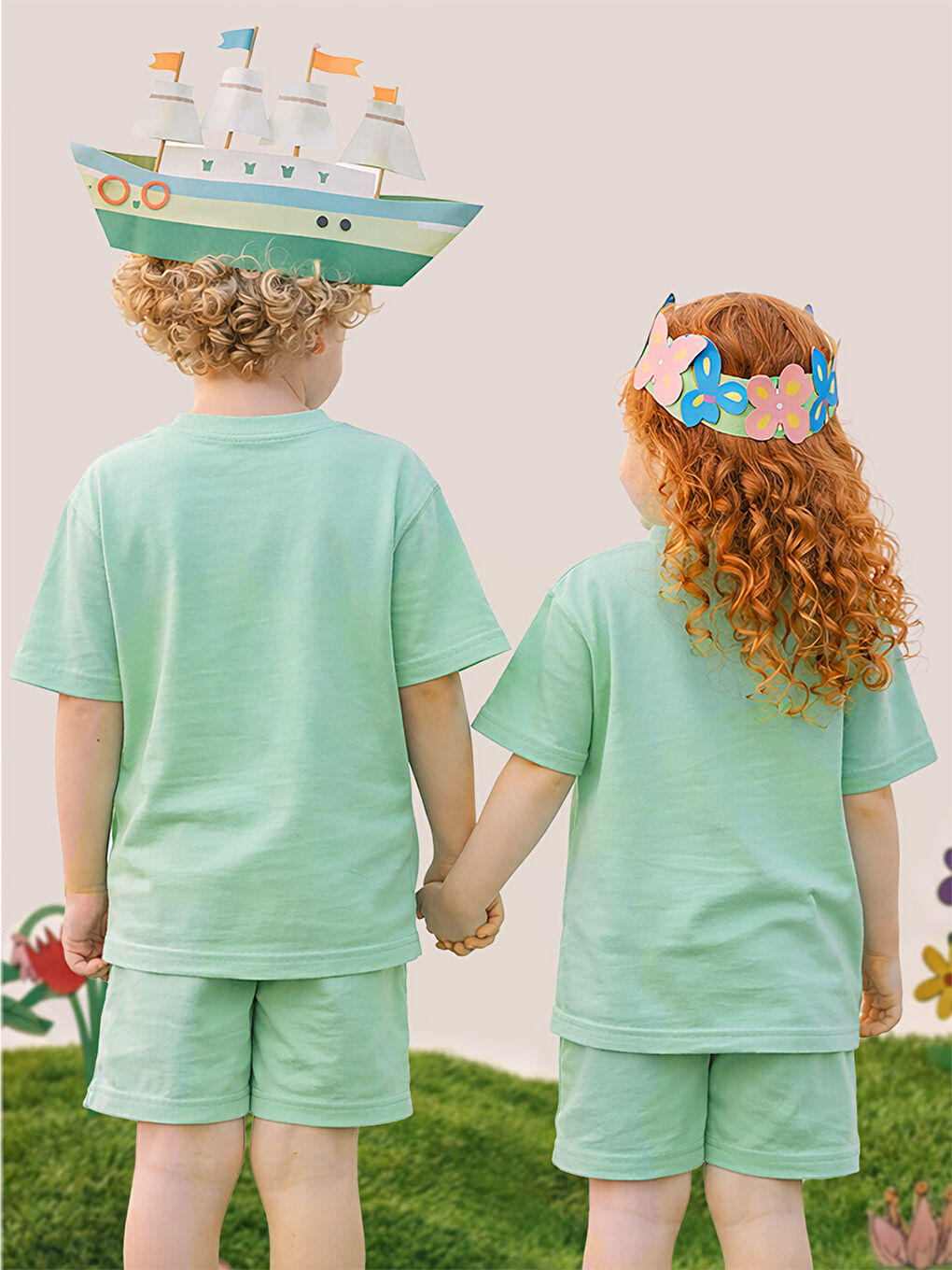 Yeşil Oversize Mint Unisex T-shirt-1