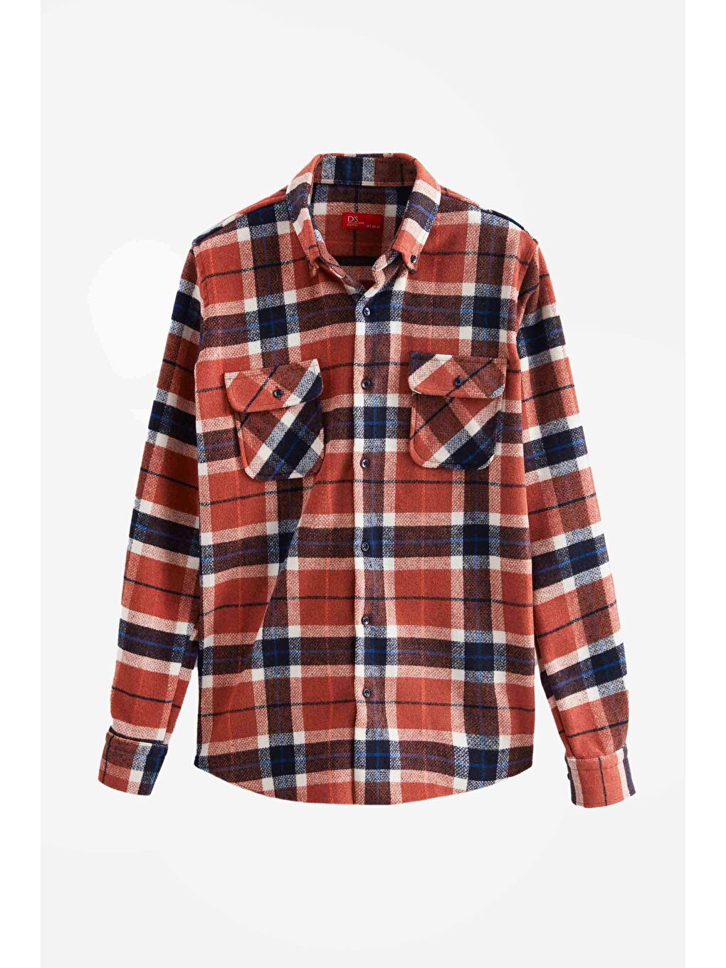 Kahverengi Slim Fit Tarçın Ekose Oduncu Gömlek-4