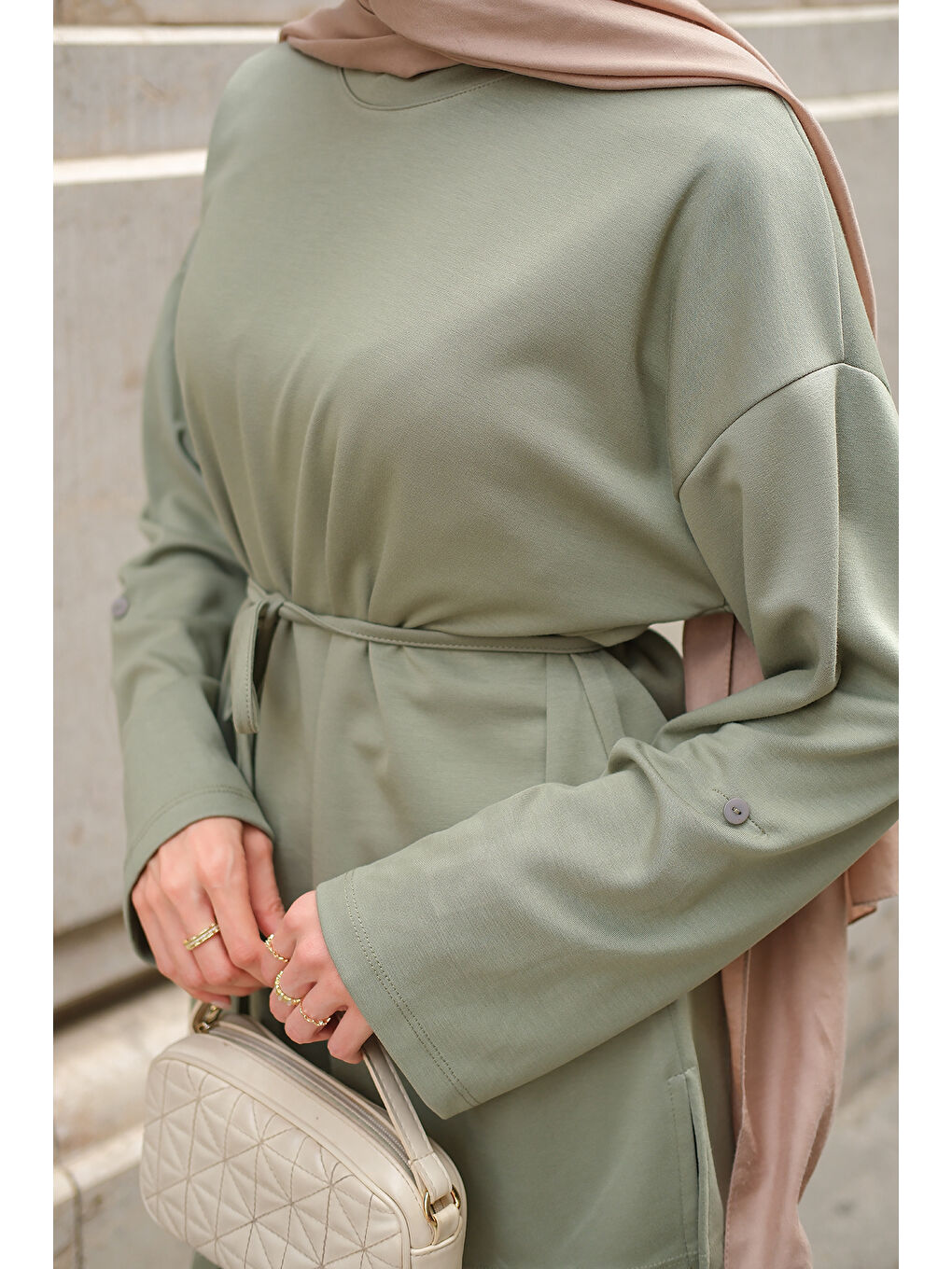 Kadın Bel Bağlamalı İkili Takım Yeşil-4