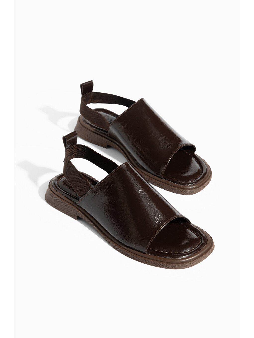 Kahverengi D1101 Günlük Ortopedik Kadın Sandalet-1