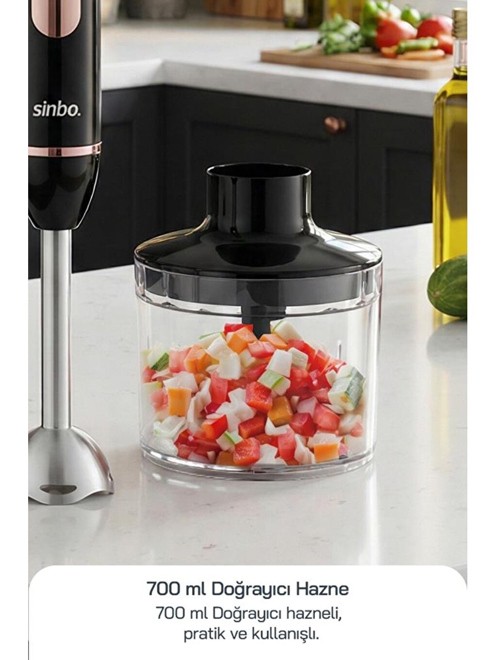 SHB-7529 Çok Fonksiyonlu El Blender Seti – Doğrayıcı & Çırpıcı Aparatlı-1