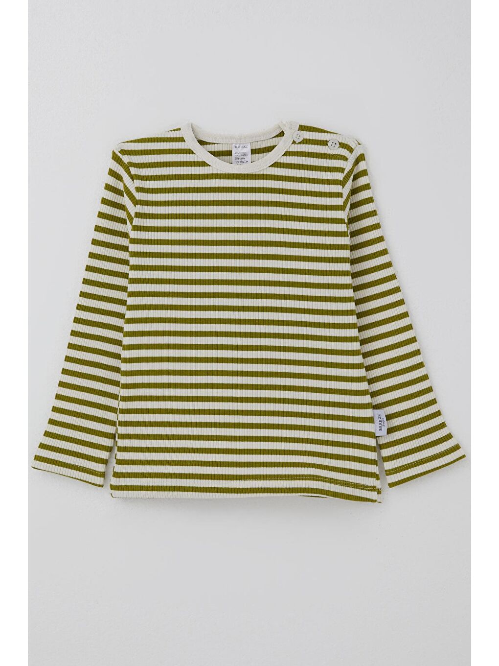 Erkek Bebek Uzun Kollu Tişört Patlı Çizgili Yeşil (9 Ay-3 Yaş)-2