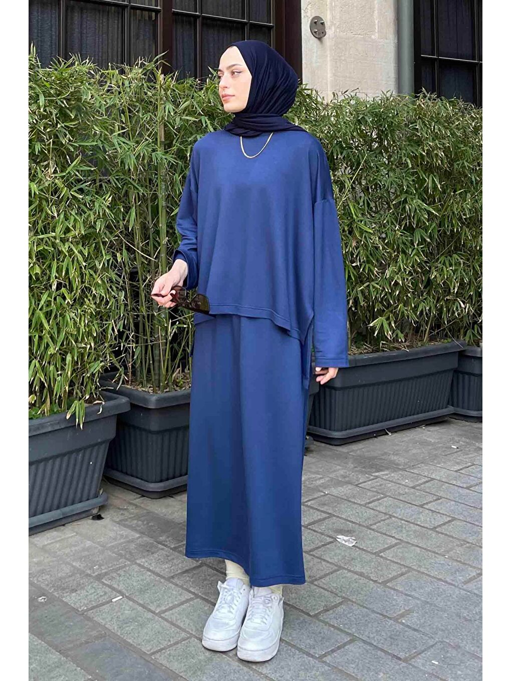 Kristal Etekli Takım Lacivert-1