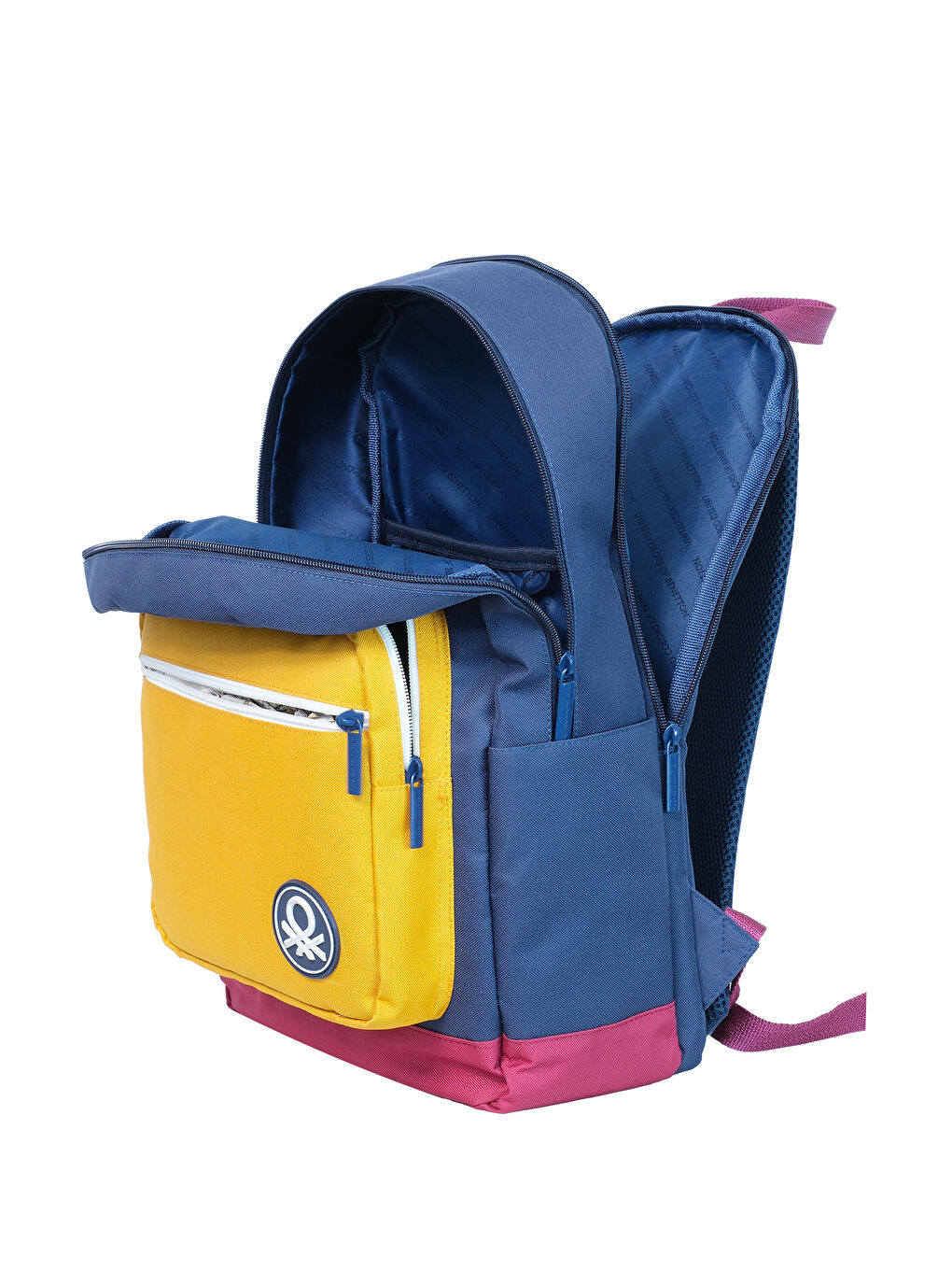 Lacivert Tricolor Çift Bölme Erkek Çocuk Sırt Çantası-4