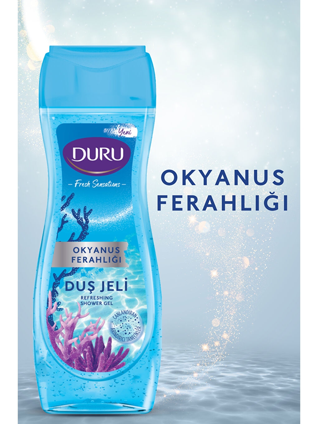 Duru Beyaz Fresh Sensations Okyanus Ferahlığı Duş Jeli 3x450ml Banyo Lifi Ile Birlikte - 1