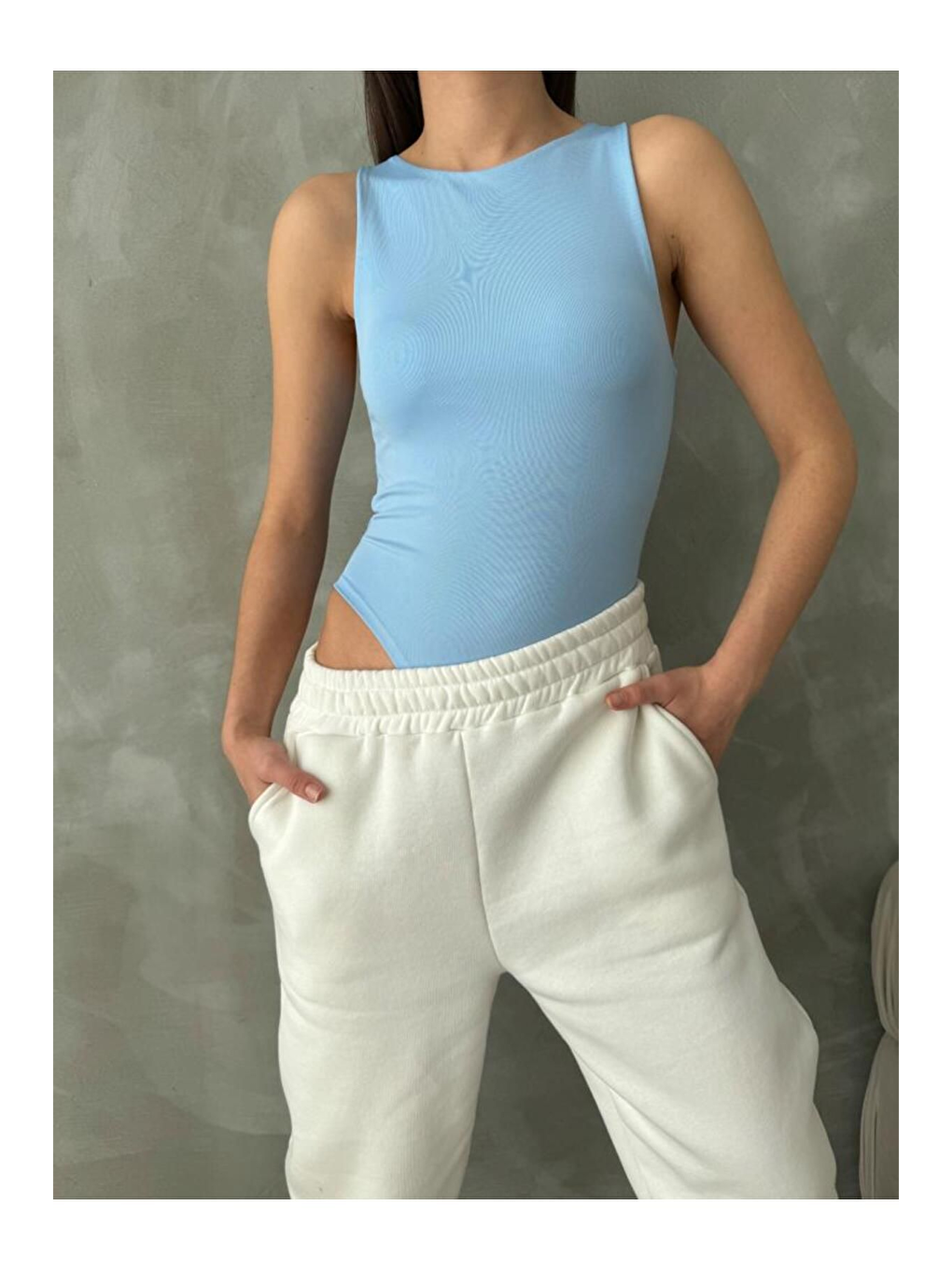 Mavi Kadın Sıfır Kollu Bodysuit