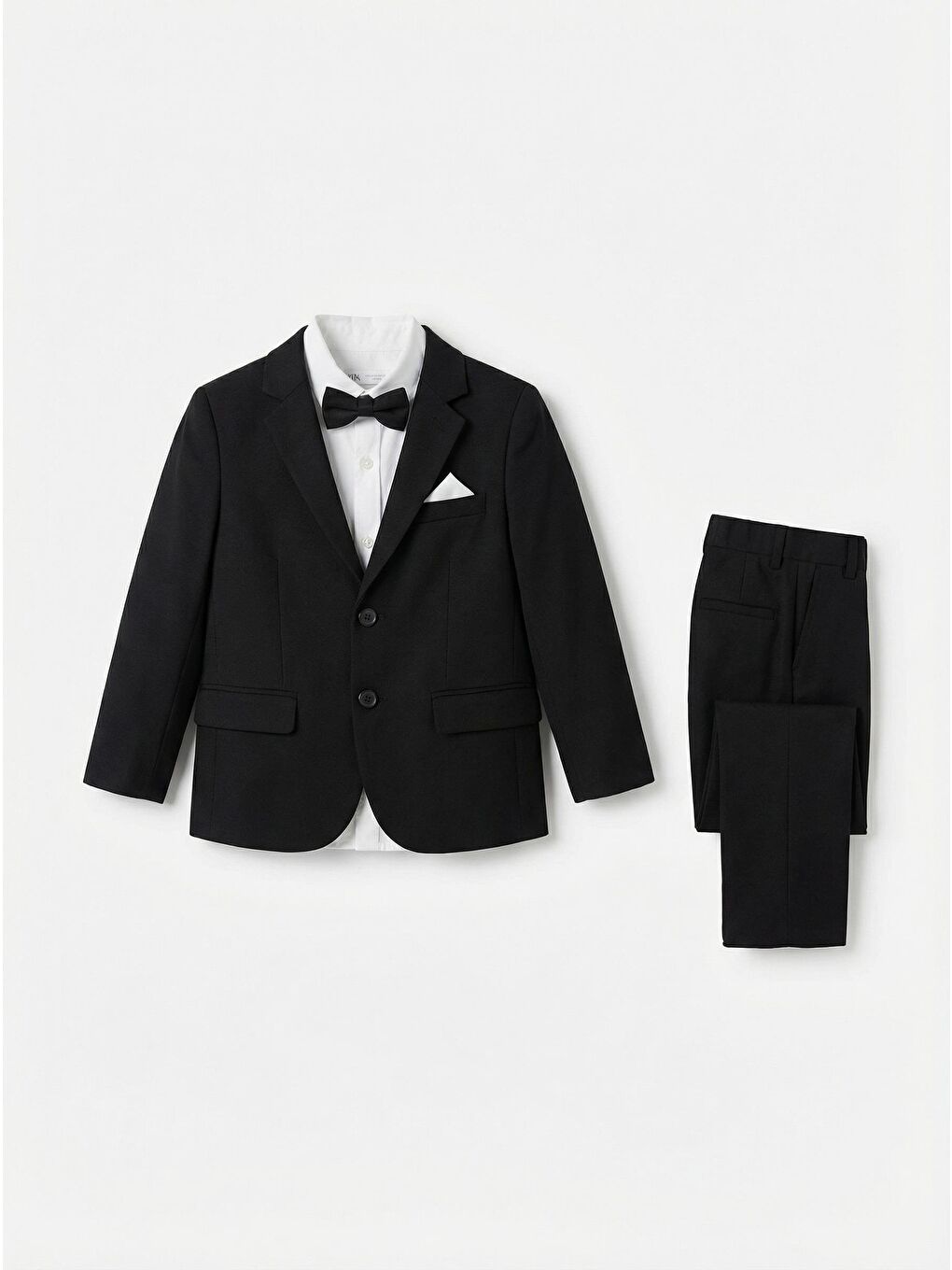 Erkek Çocuk Pamuklu Siyah Ceketli Klasik Smokin Takım (4 Parça)-1