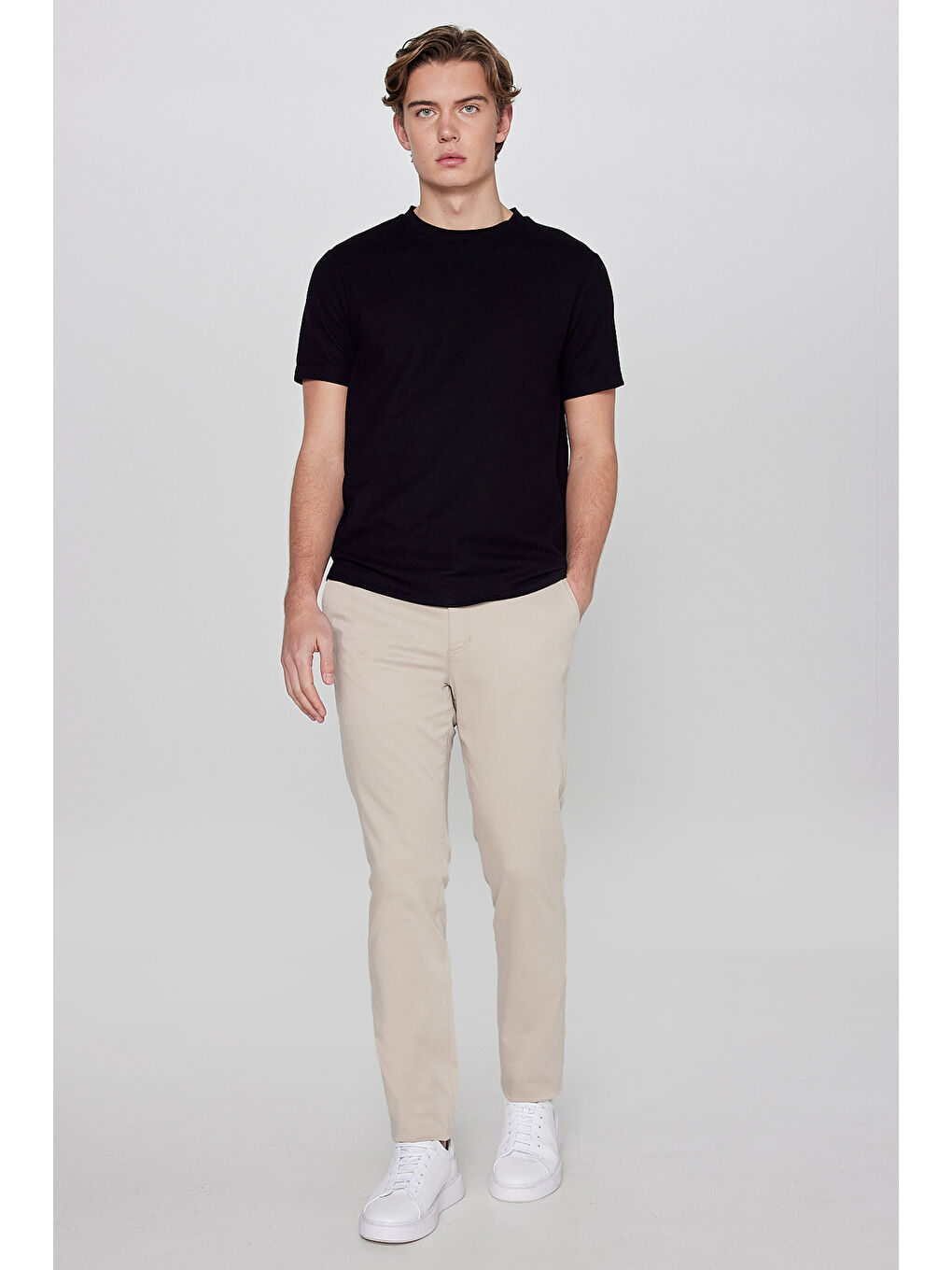 Bej Erkek Kanvas Pantolon-1