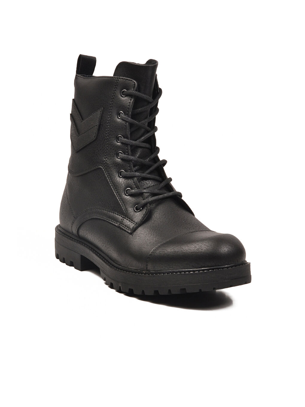 Siyah İçi Polarlı Kaymaz Bağcıklı Fermuarlı Erkek Postal Bot 347 M-2