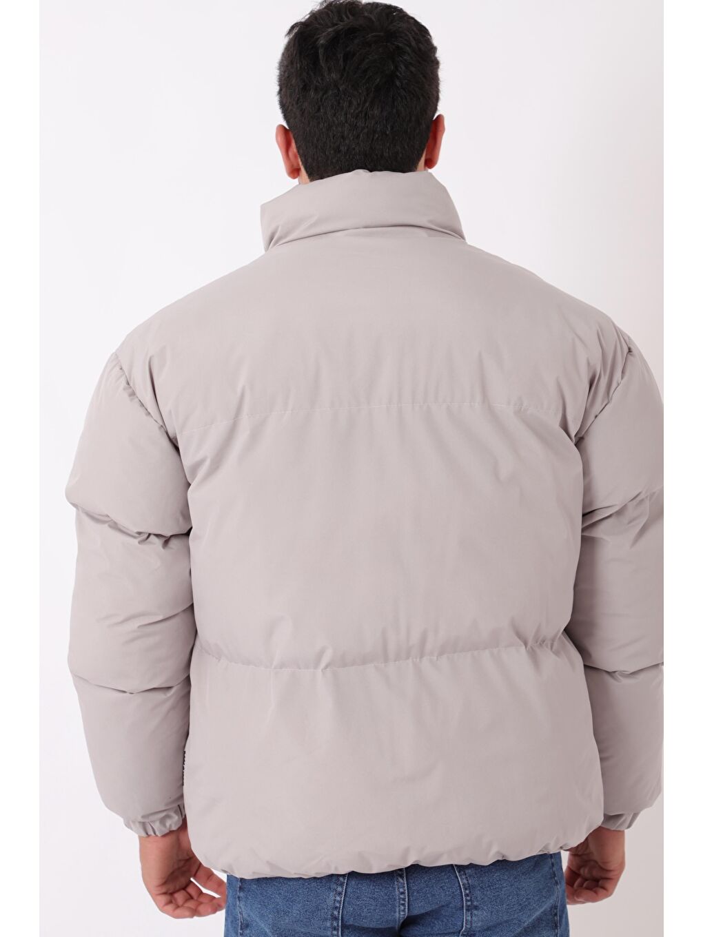 Bej Dik Yaka  Bomber Şişme Kışlık Mont PLDP 3018_50465-5