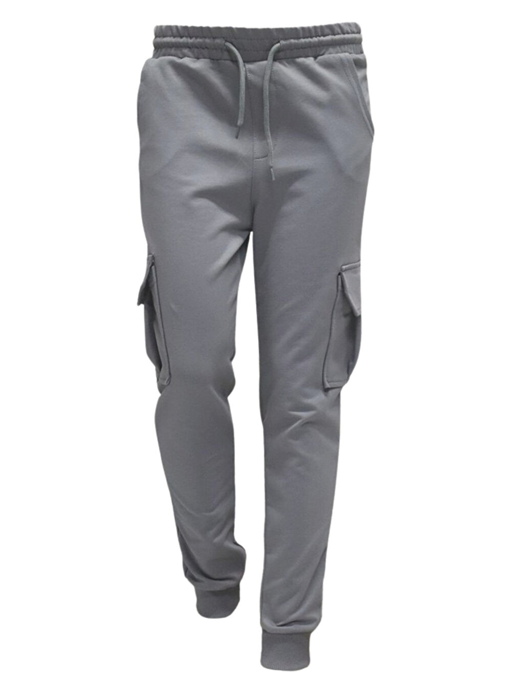 Gri Erkek Çocuk Basic Kargo Cepli Jogger Paça Okul Eşofman Altı AK2322-1-3