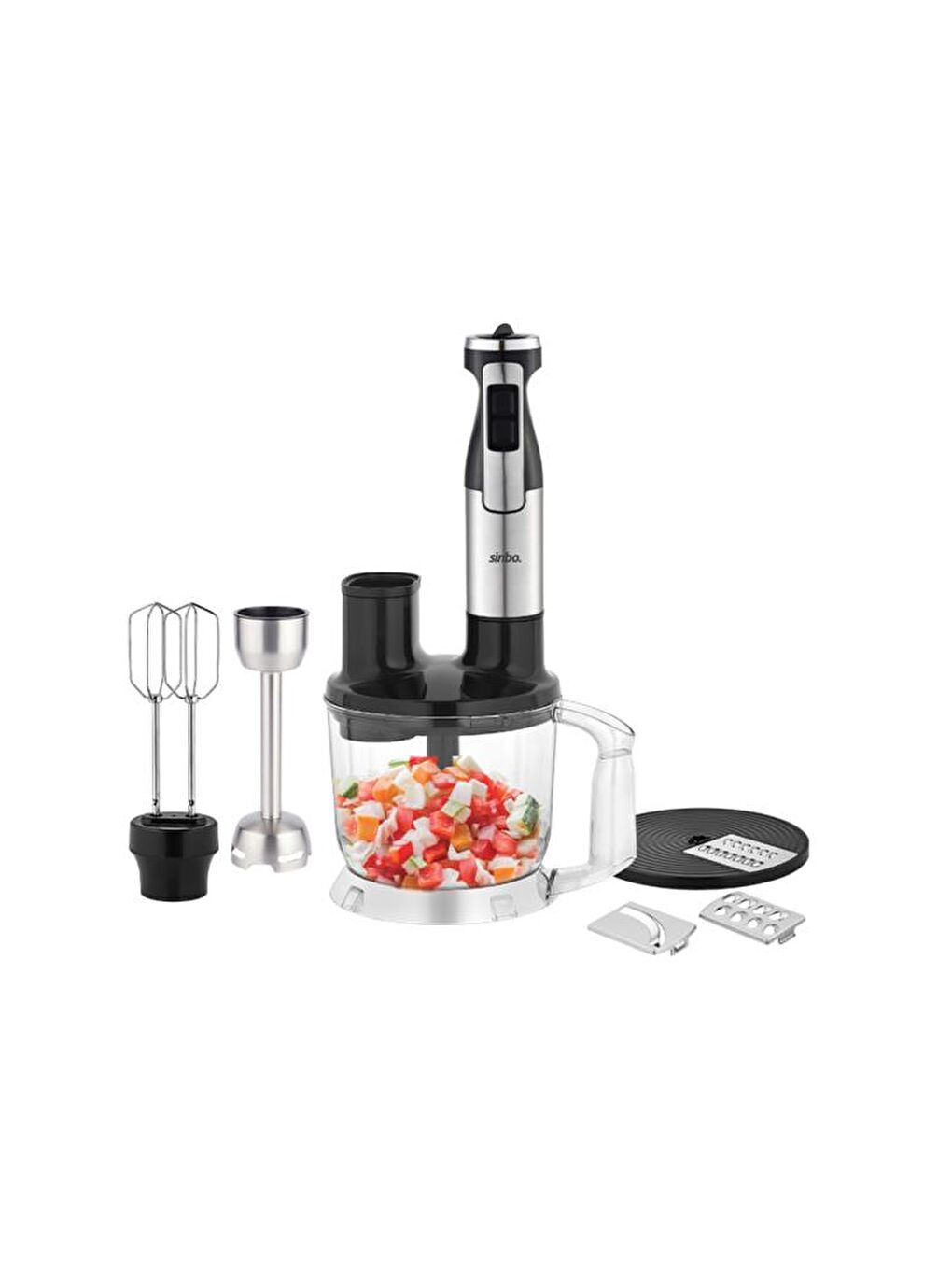 SHB-7531 Çok Fonksiyonlu El Blender Seti | Doğrayıcı, Çırpıcı ve Rende Aparatlı-7