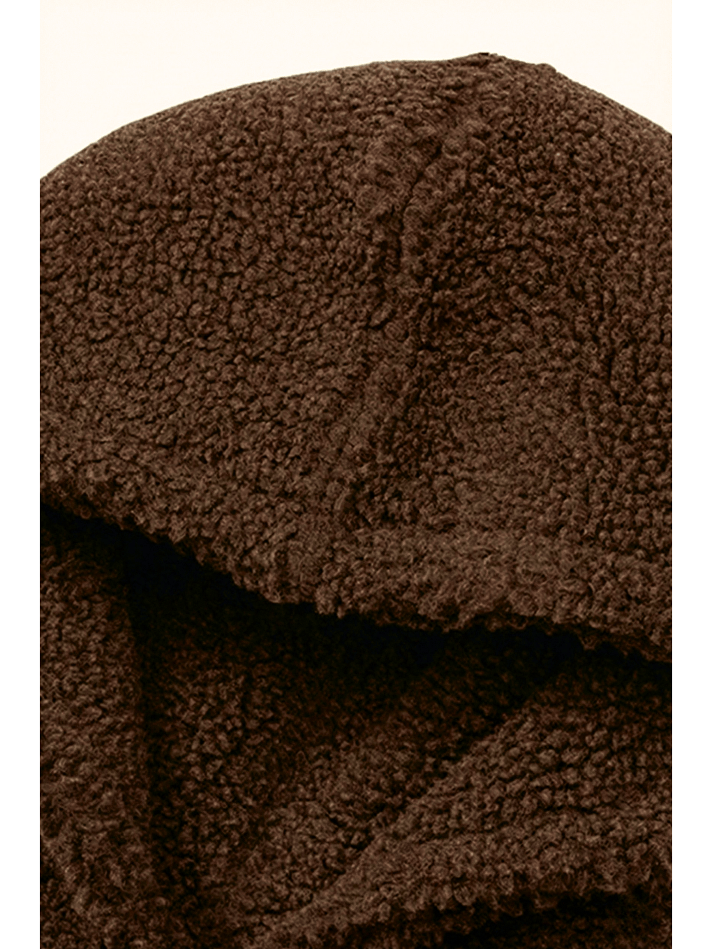 Kahverengi Genıus Store Erkek Kapüşonlu Polar Sherpa Kuzu Kumaş İçi Şardonlu Kapüşonlu Sweatshırt SHERPA-KAP-3