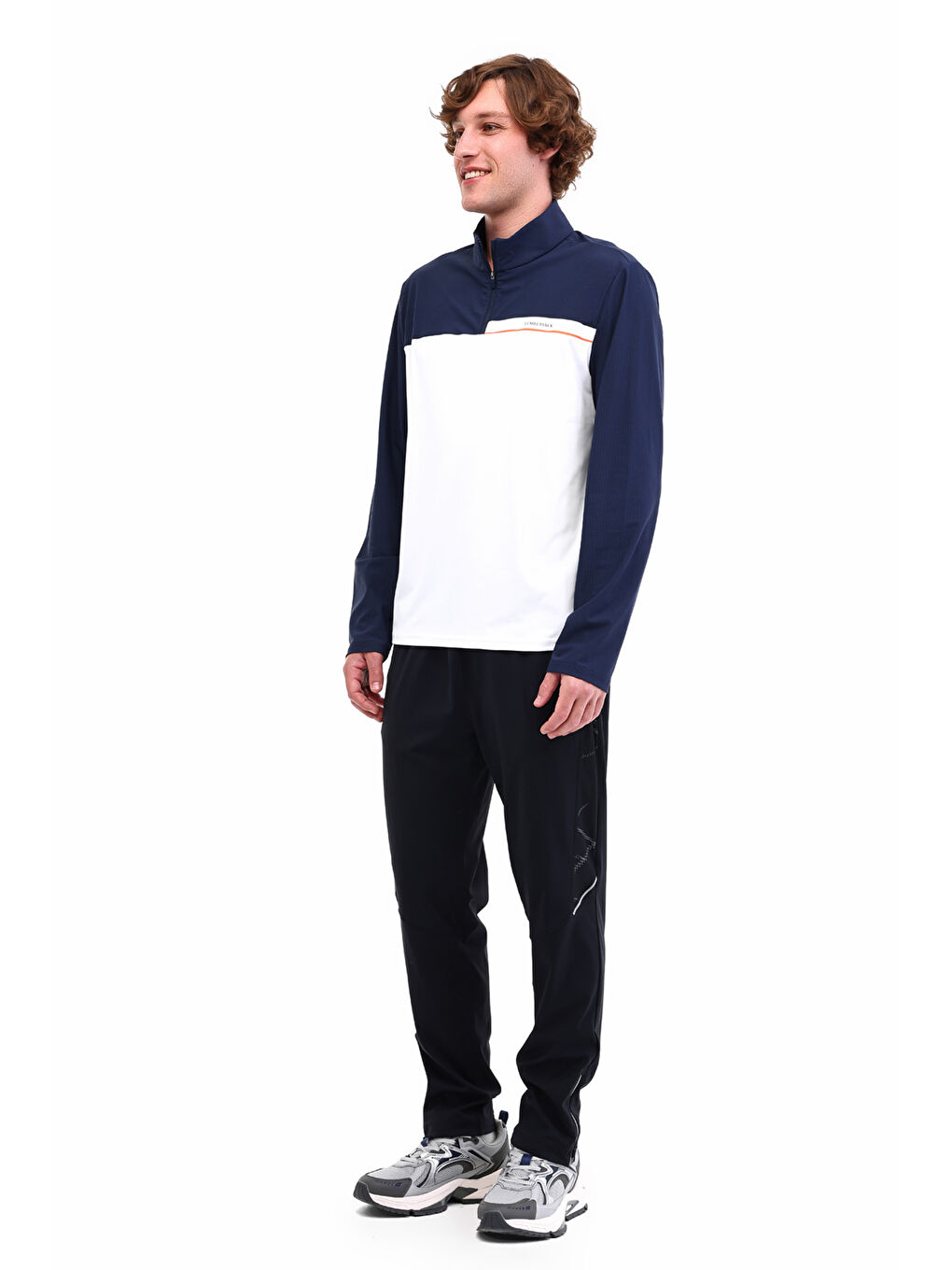 Lacivert ML ZEMAN 14CD-ELG2-09 5PR KIRIK BEYAZ Erkek Uzun Kol Tişört-2