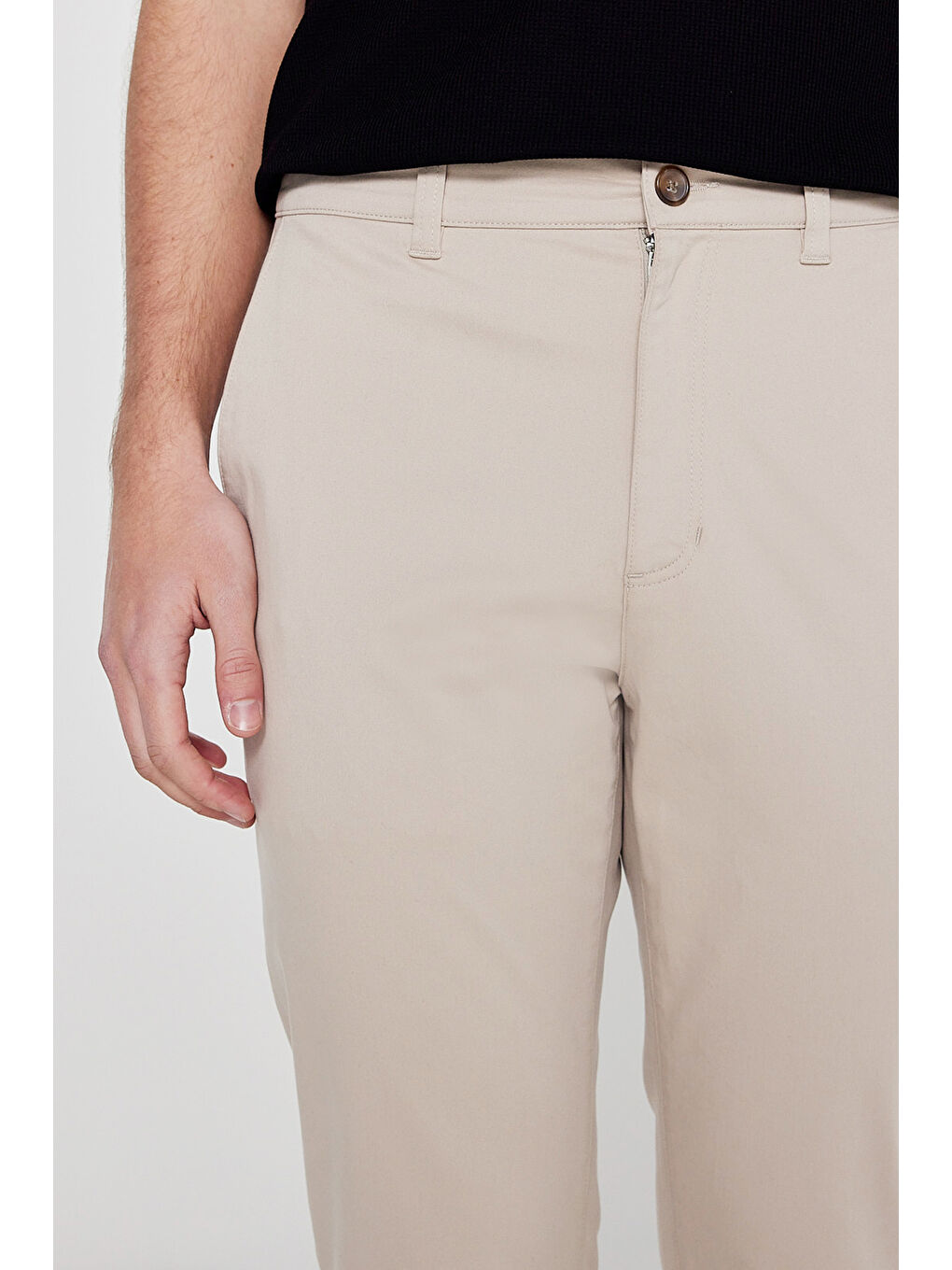 Bej Erkek Kanvas Pantolon-4