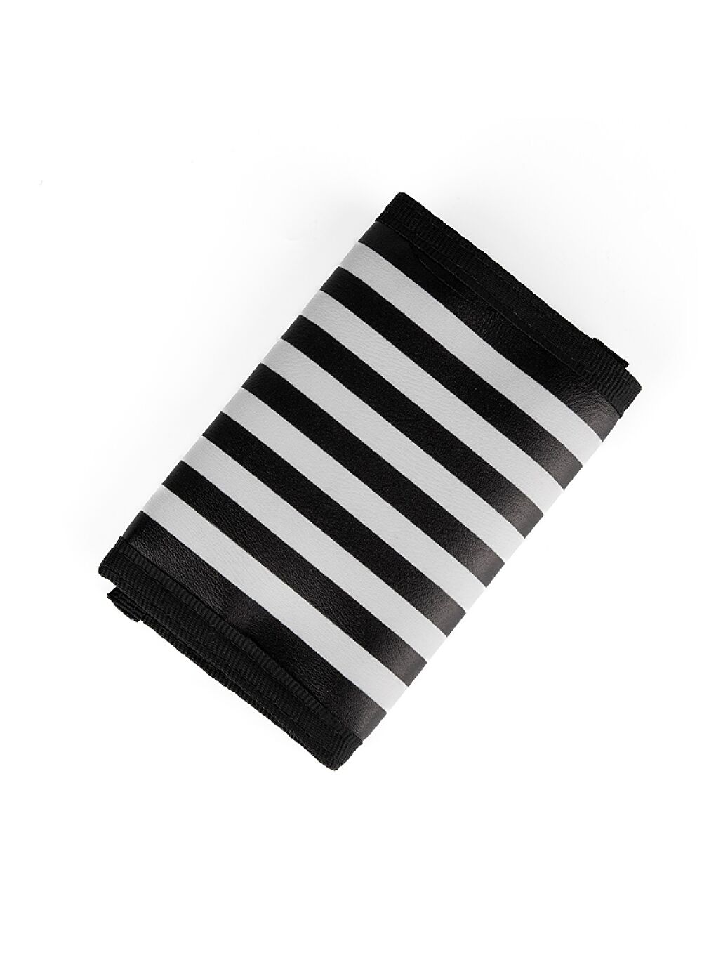 Siyah Çubuklu Desen Suni Deri Cüzdan (25378)-1