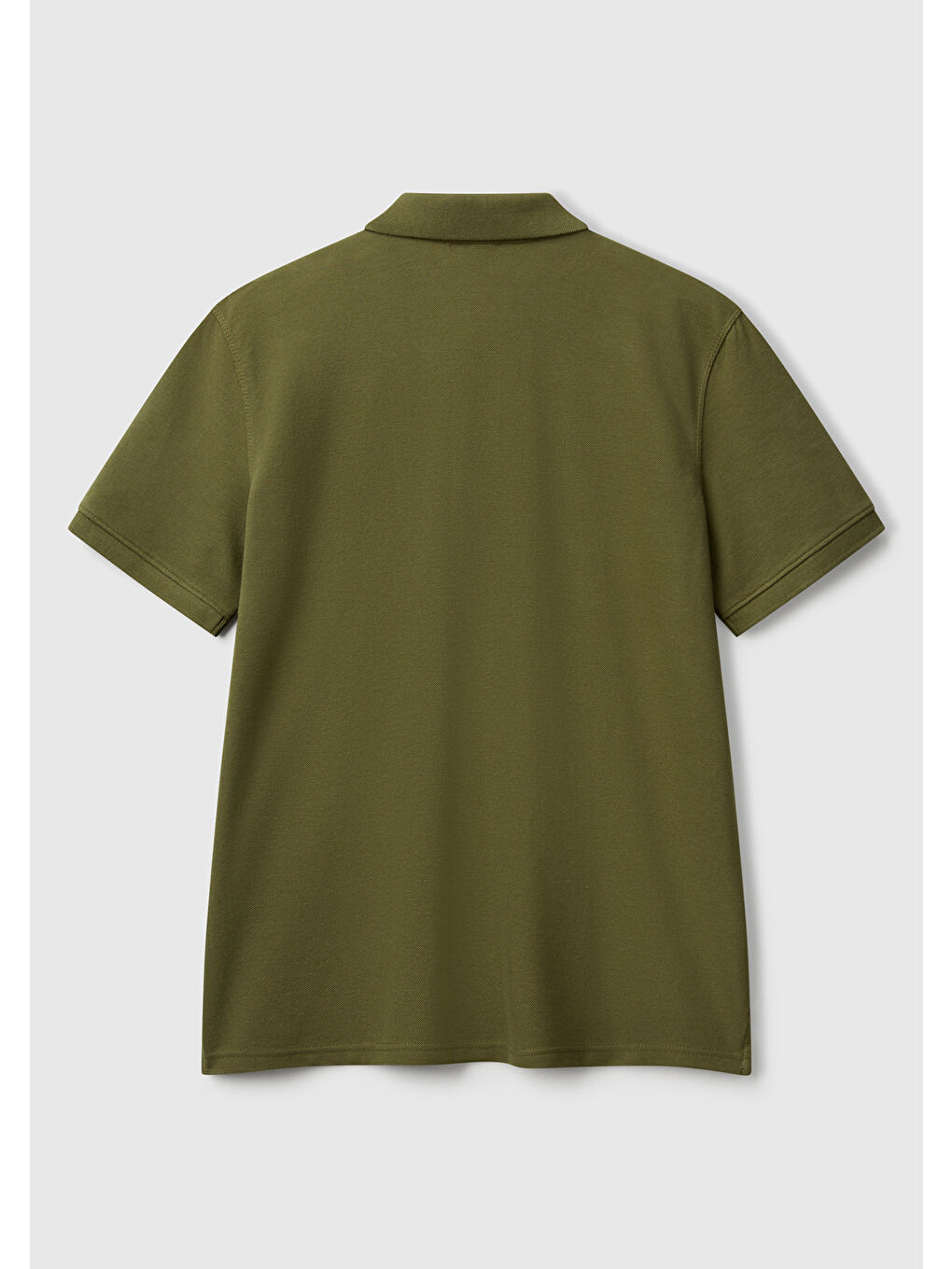 Erkek Haki %100 Pamuk Peanuts Baskılı Polo T-Shirt-3