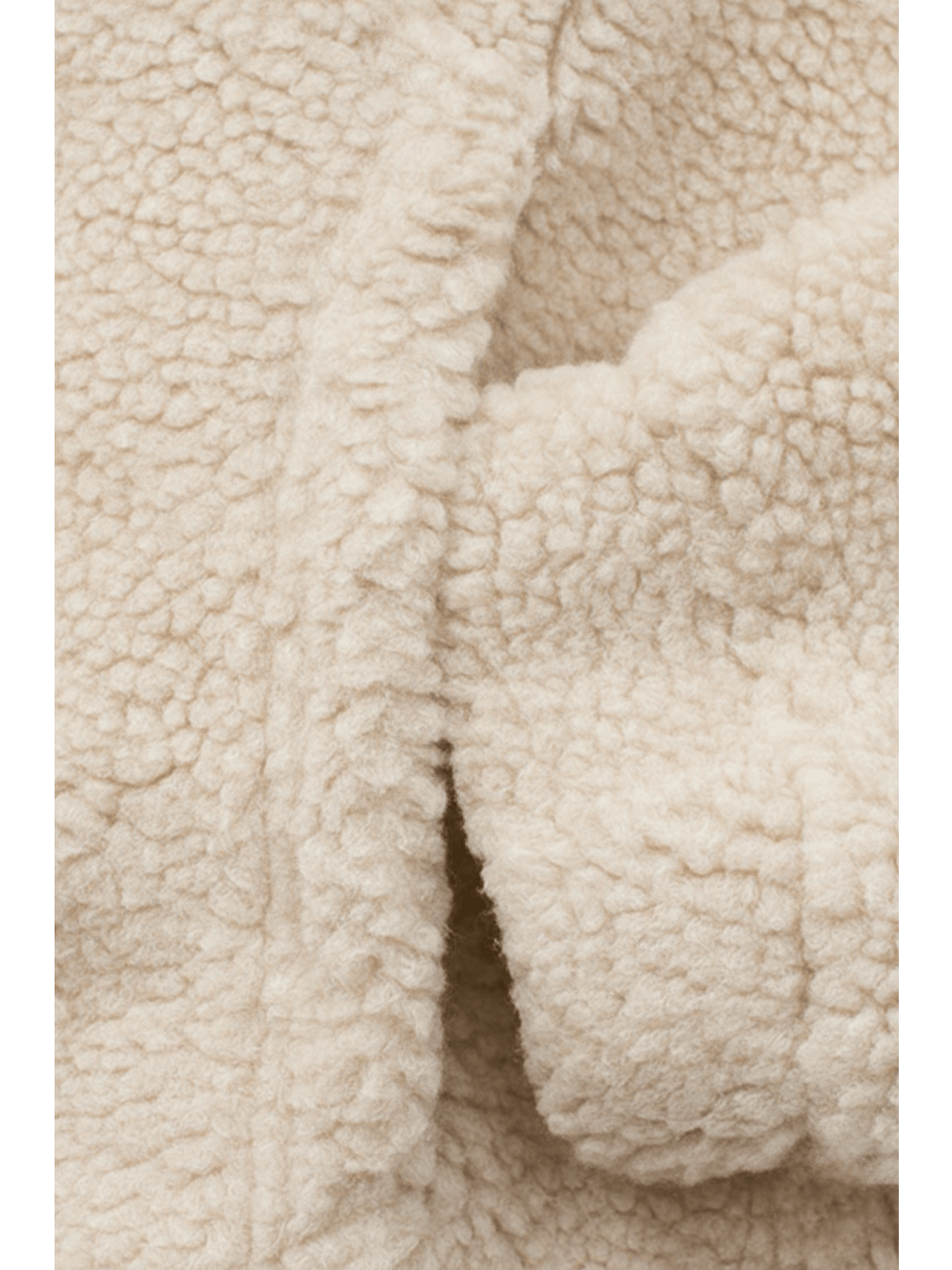 Ekru Genıus Store Erkek Kap&#252;şonlu Polar Sherpa Kuzu Kumaş İ&#231;i Şardonlu Kap&#252;şonlu Sweatshırt SHERPA-KAP-2