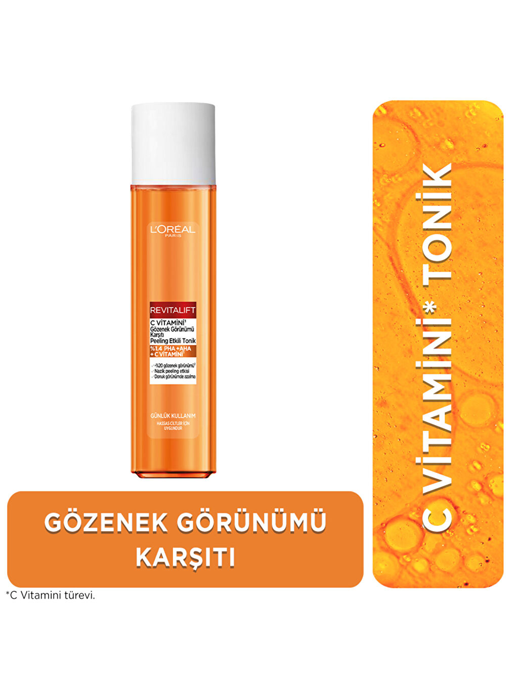 Revitalift C Vitamini Gözenek Görünümü Karşıtı Peeling Etkili Tonik