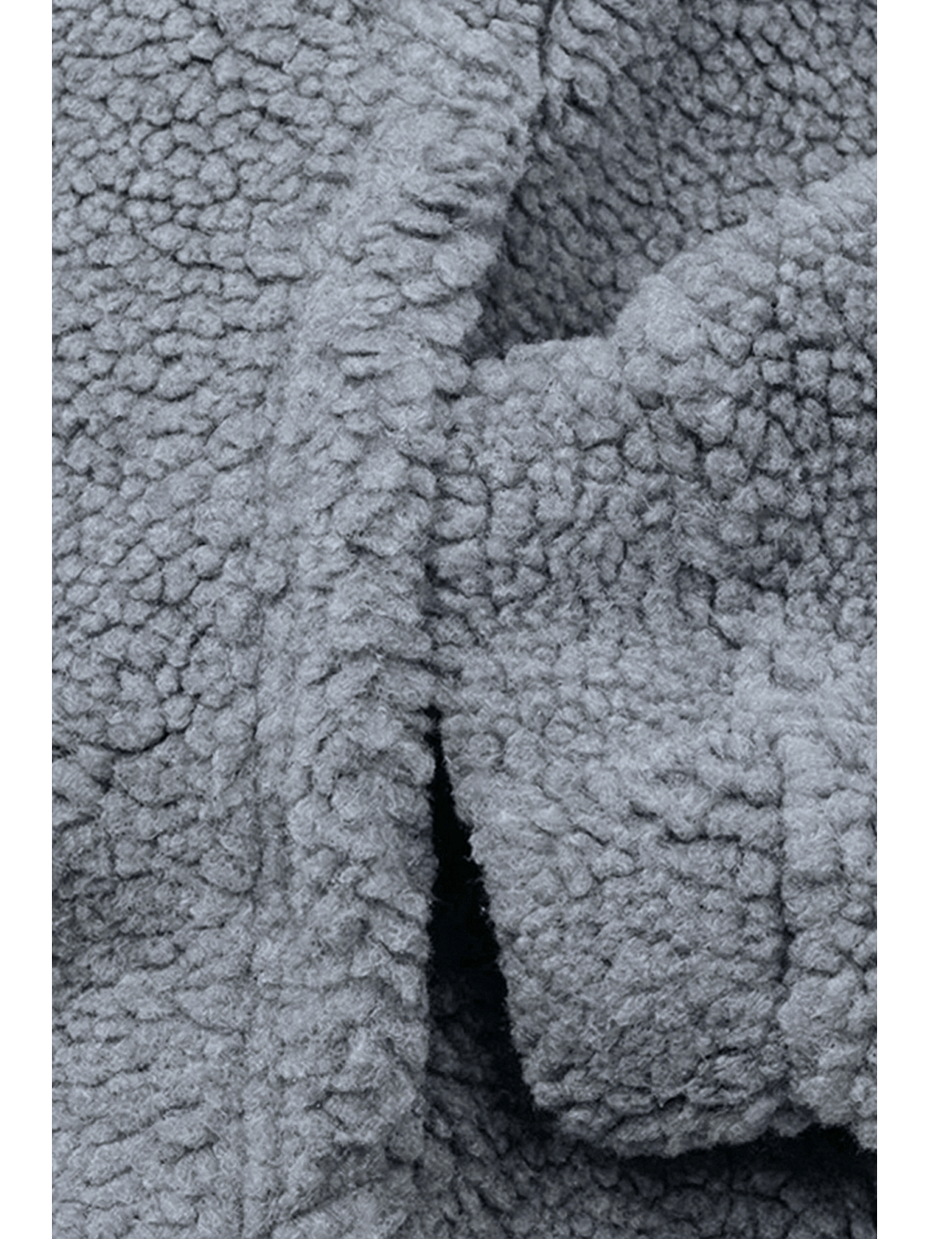 Gri Genıus Store Erkek Kapüşonlu Polar Sherpa Kuzu Kumaş İçi Şardonlu Kapüşonlu Sweatshırt SHERPA-KAP-2