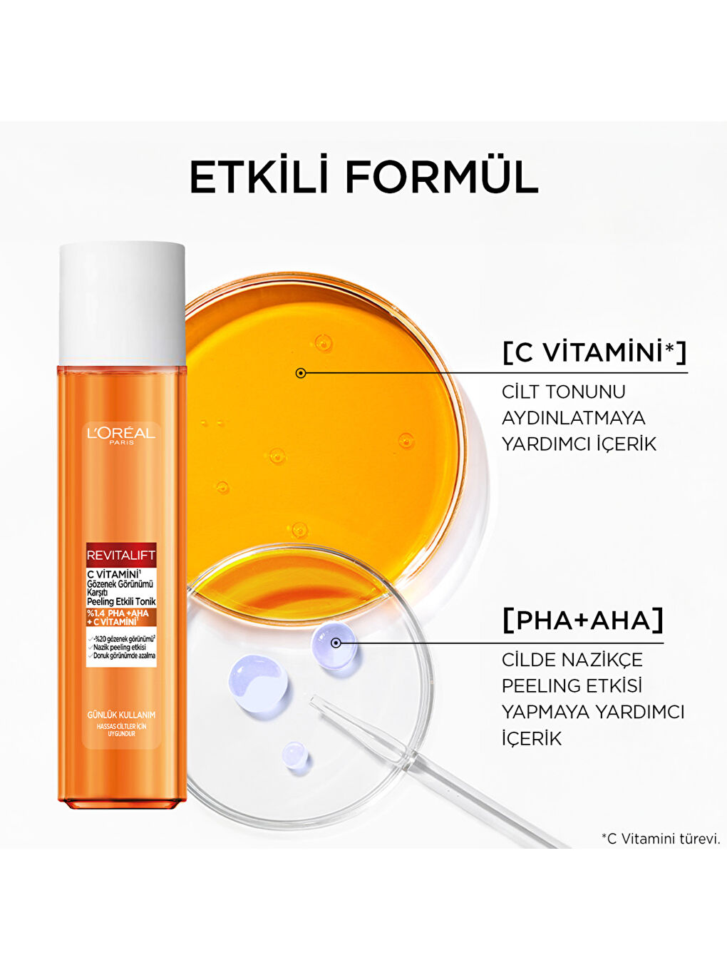 Revitalift C Vitamini Gözenek Görünümü Karşıtı Peeling Etkili Tonik-3