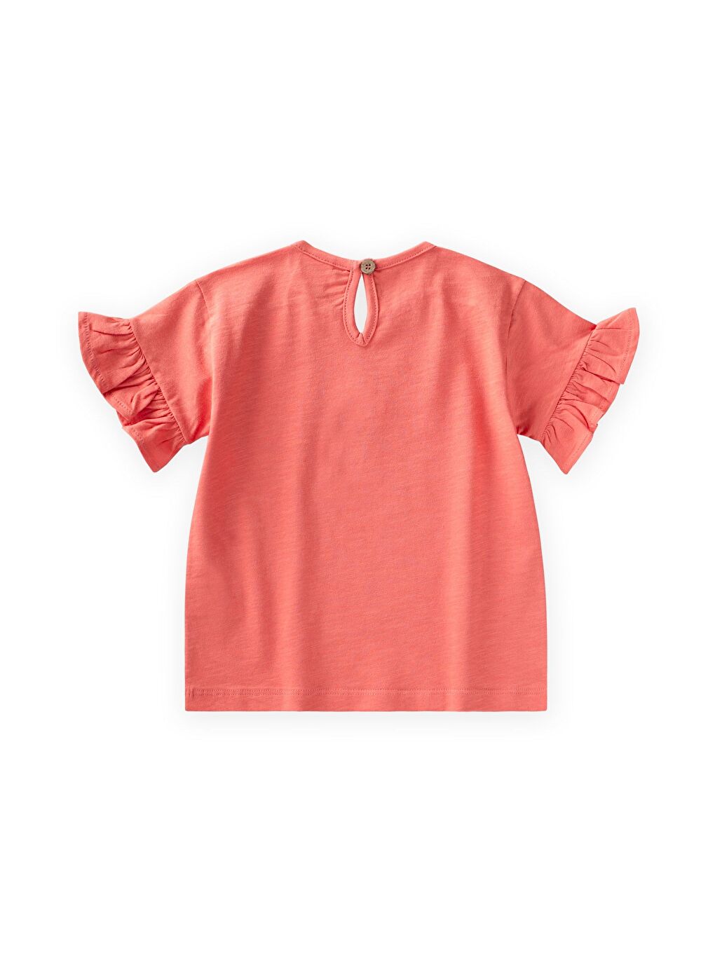 Aplikeli T-Shirt 2-8 Yaş Mercan-1