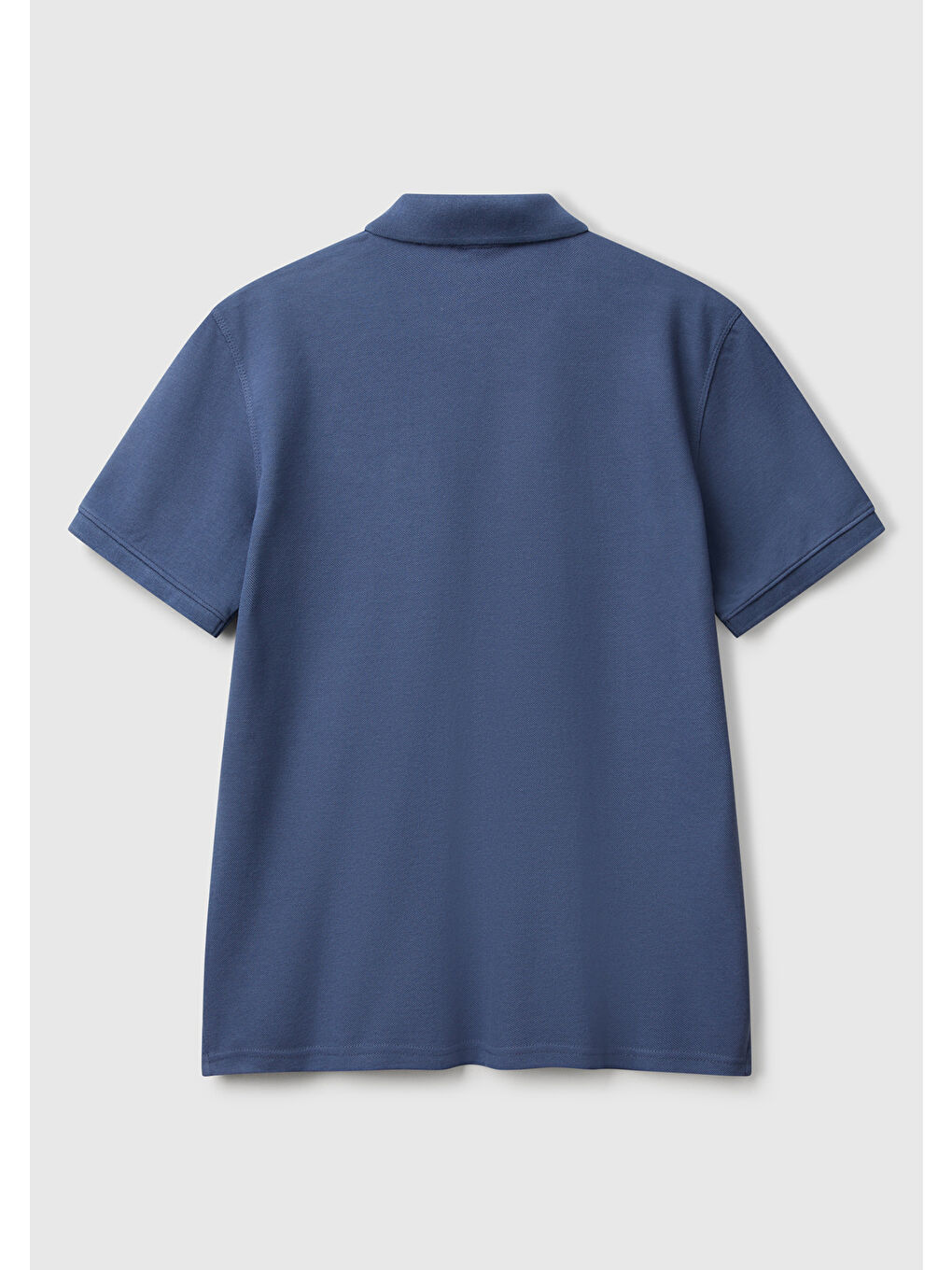 Erkek Mavi %100 Pamuk Peanuts Baskılı Polo T-Shirt-3