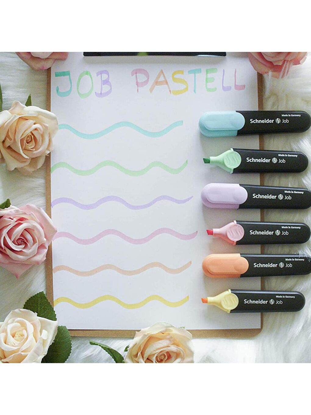 Schneider Karışık Pastel Fosforlu Kalem 6 Lı Set - 1