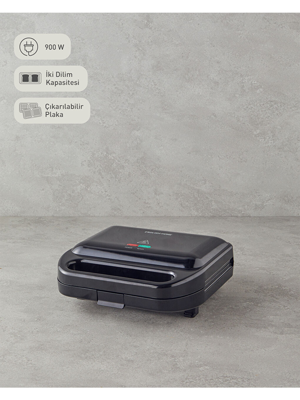 TMK 5001 Mini Tost ve Waffle Makinesi Siyah