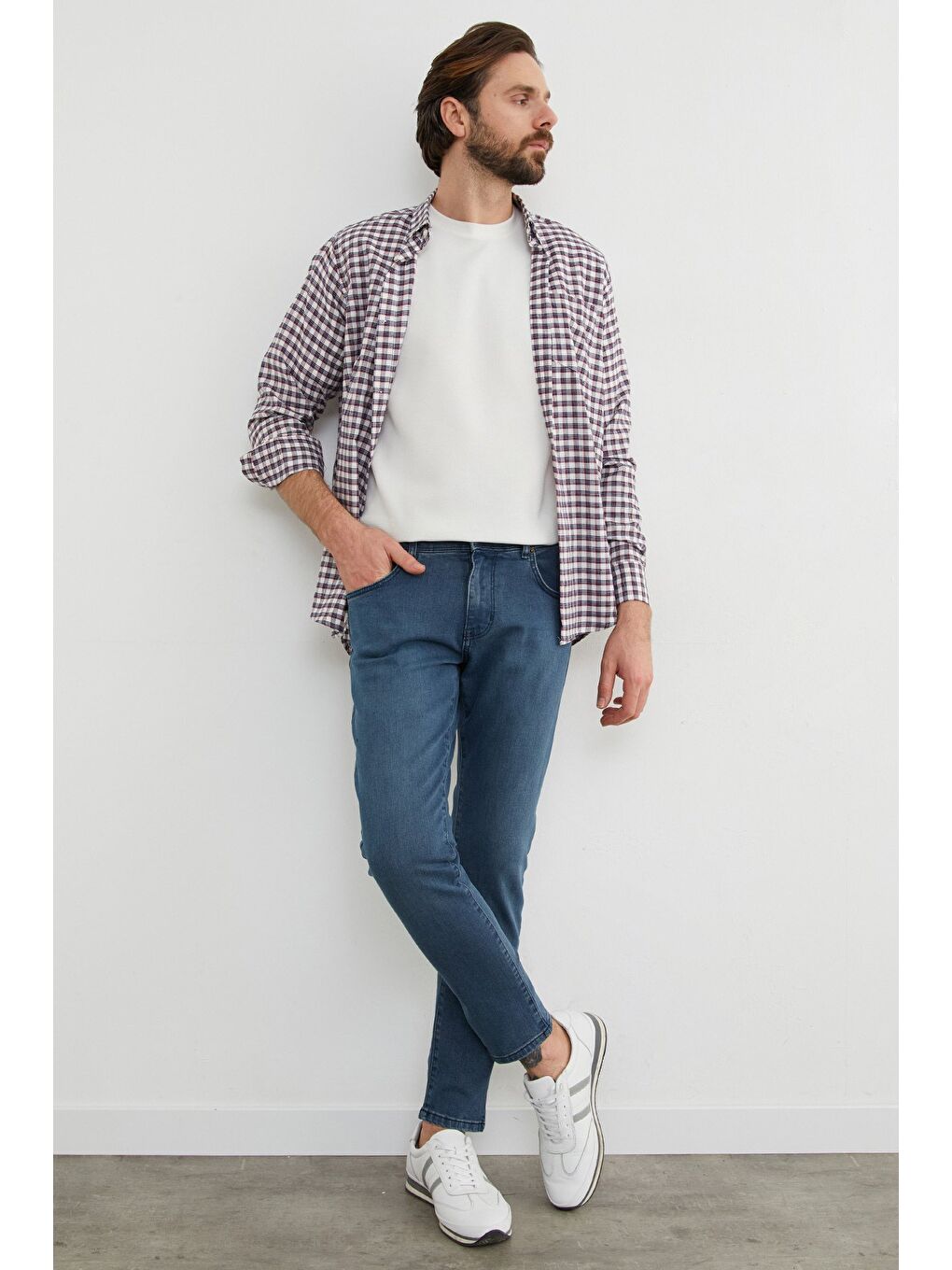 İndigo Slim Fit Normal Bel Jean