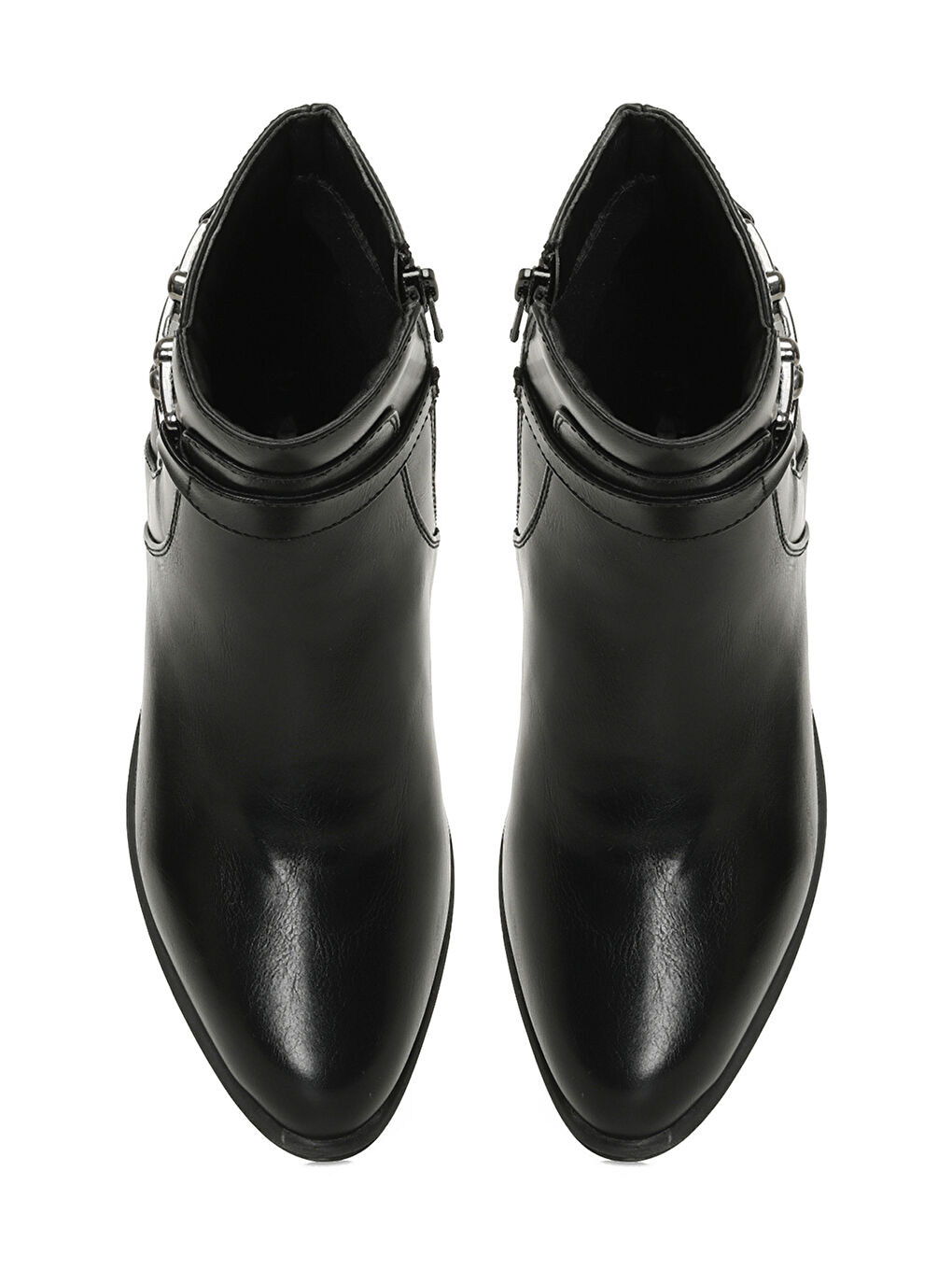 324074.Z 4PR Siyah Kadın Düz Bot-3