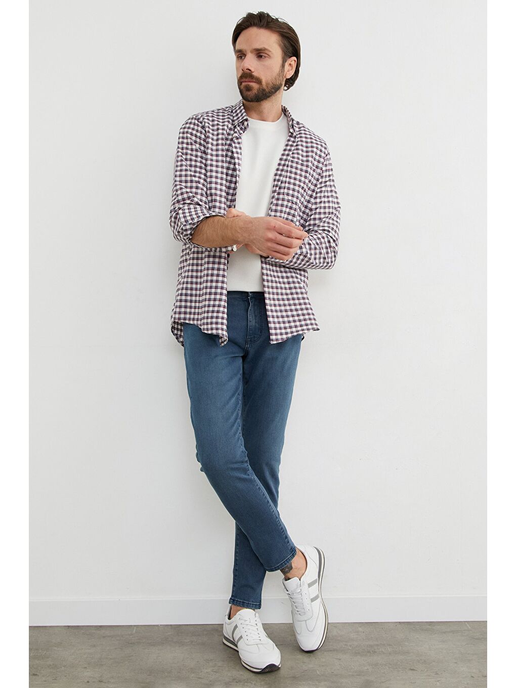 İndigo Slim Fit Normal Bel Jean-2