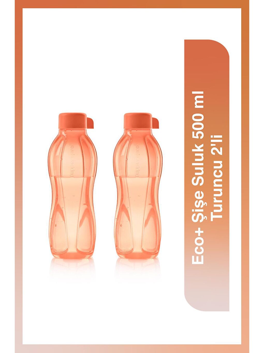 Tupperware Eco+ Şişe Suluk 500 ml Turuncu 2'li